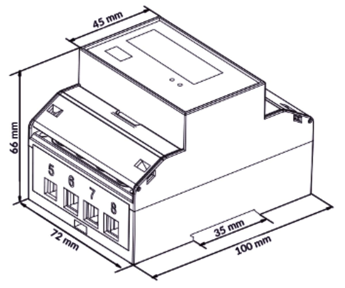4-Modular, Digital, 3-Phase Bidirectional Electric Energy Meter