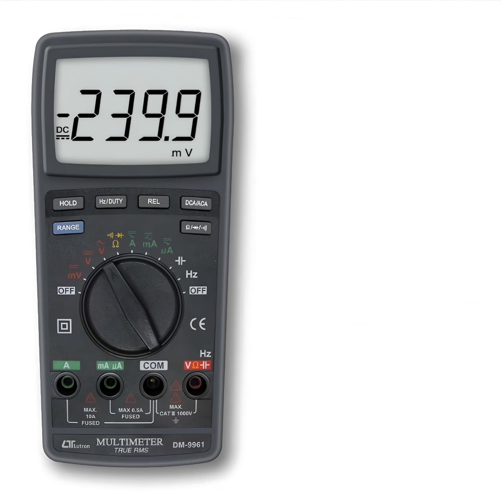 i-POOK DM-9961 Digital TRUE RMS Multimeter AC/DC Voltmeter Ammeter Non-contact Voltage Detector Electric Current Tester Hz Diode Capacitor with Bar Graph Indicator made in Taiwan