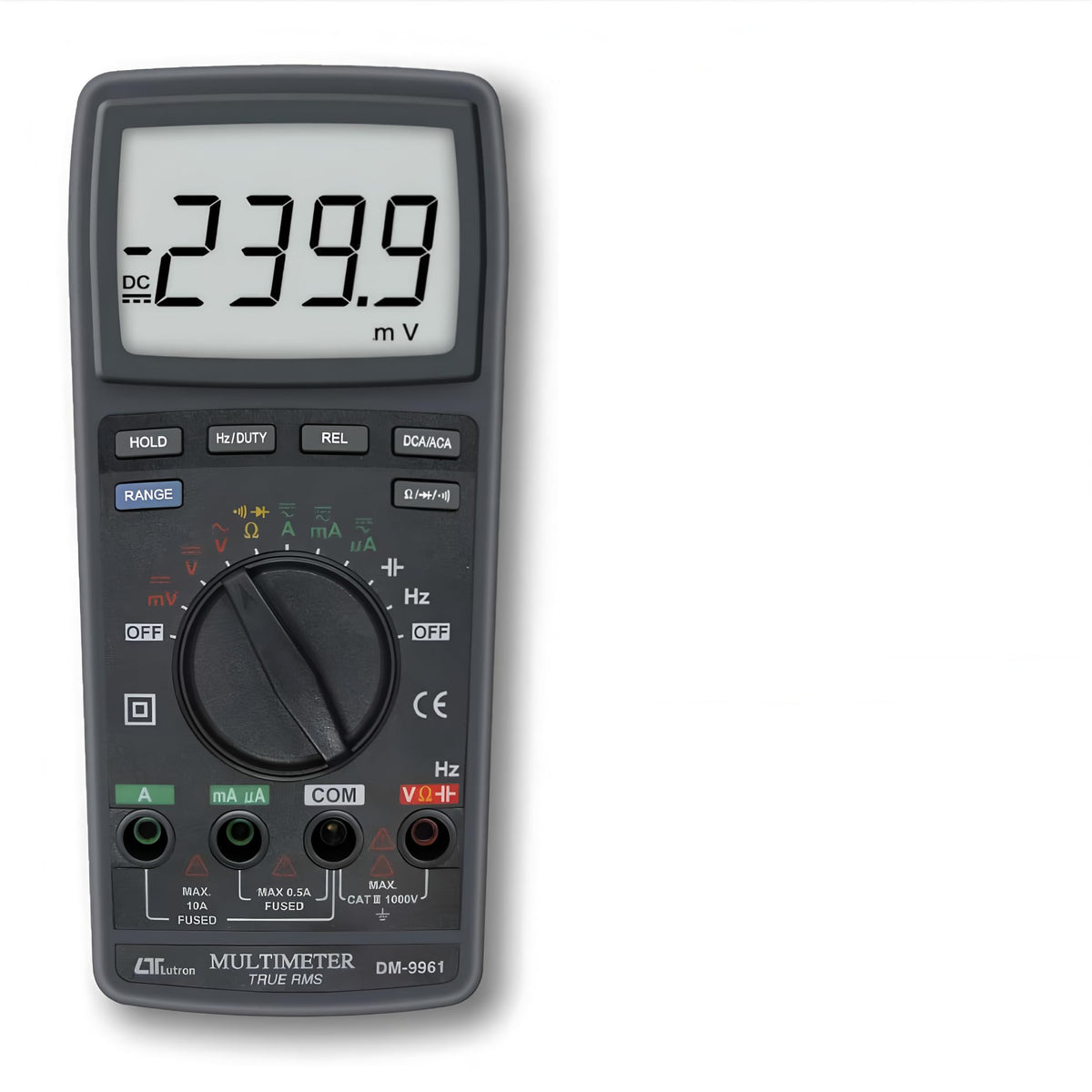 i-POOK DM-9961 Digital TRUE RMS Multimeter AC/DC Voltmeter Ammeter Non-contact Voltage Detector Electric Current Tester Hz Diode Capacitor with Bar Graph Indicator made in Taiwan