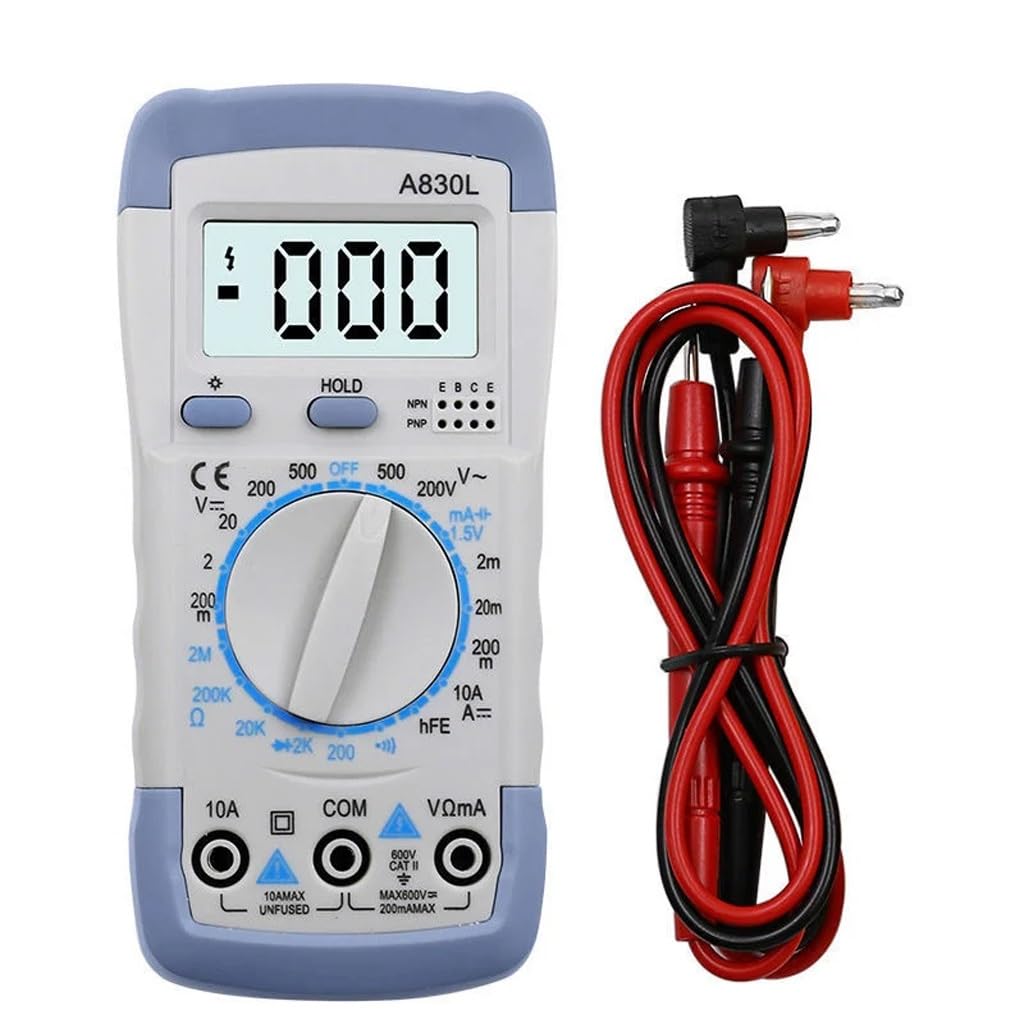 Voltmeter Ammeter Ohm Tester High Safety Handheld Meter Electrical Testing Tool LCD Digital Multimeter(E)