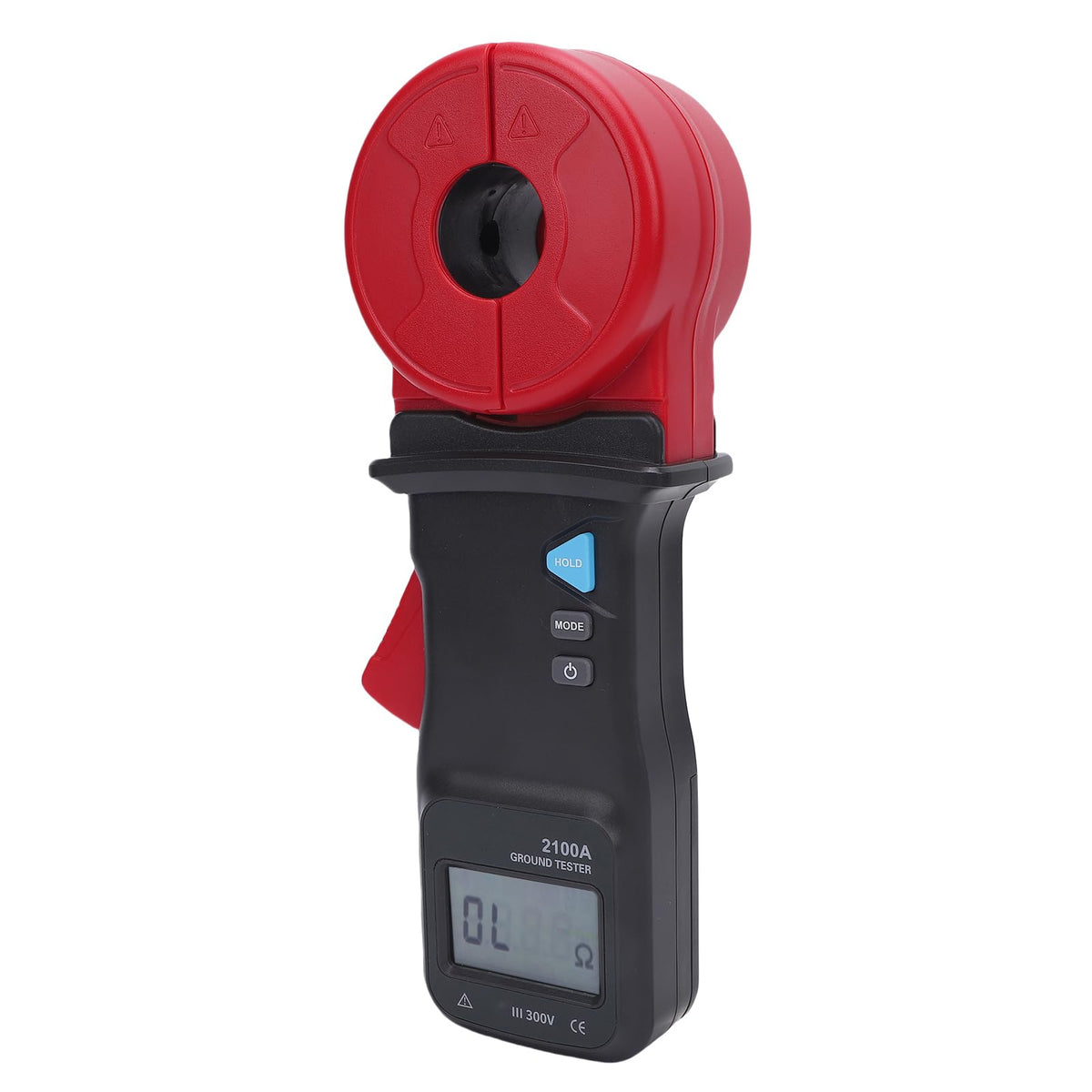 Aramox Clamp Earth Resistor Tester, Digital Voltage Tools, 0.01-200Ω for Electric Power, Telecommunications, Industrial Use