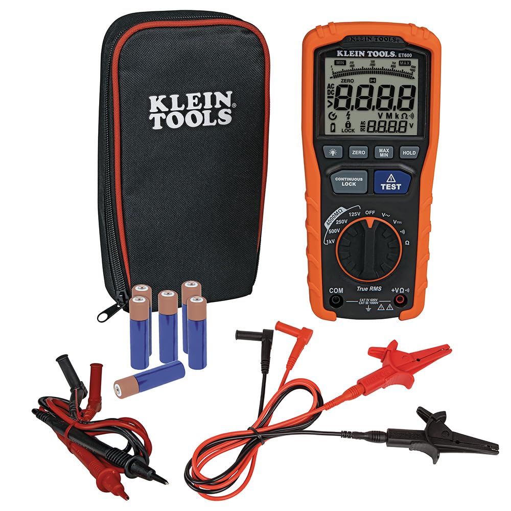Klein Tools ET600 Megohmmeter Insulation Tester Multimeter