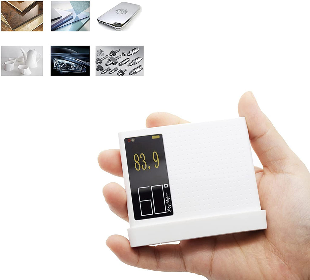 Gloss Meter Tester Glossmeter 60 Degree Surface Gloss Measurement Meter for Glass Cellphone Ceramics Automobile Hardware Etc with Auto Calibration USB Measure Range 0 to 1000GU