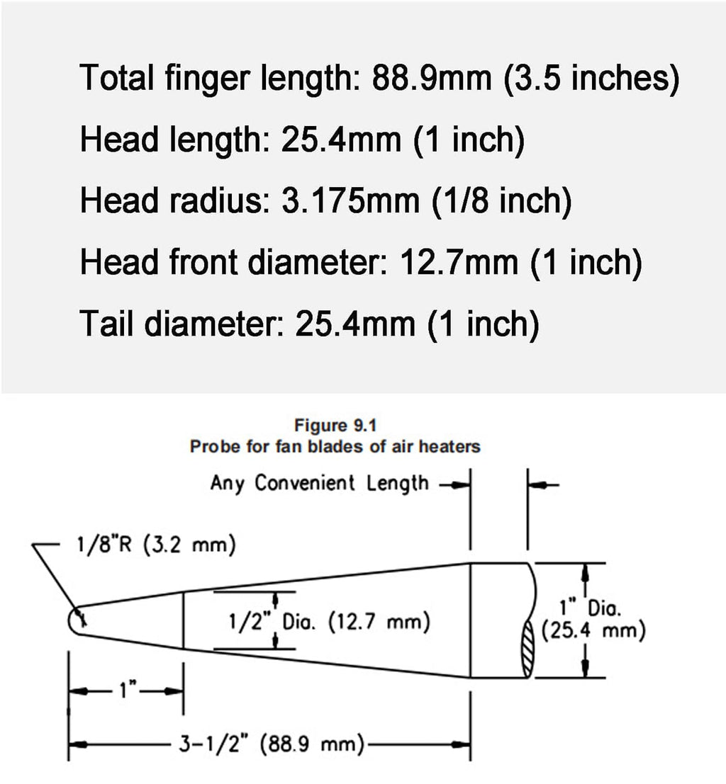 Ul Test Finger, Electrical Safety Test Probe with Electric Shock Protection, Simulate Finger Touch, Unjointed Test Probe, for Evaluating Product Safety, Electrical & Industrial Use