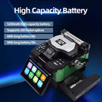 TFN Fiber Optic Fusion Splicer, Core Alignment Splicer with 4-Motor System, 6s Splicing & 15s Heating, 5” HD Touch Screen, Automatic Fiber Splicer with 5200mAh Battery, FTTH Fusion Splicer Kit