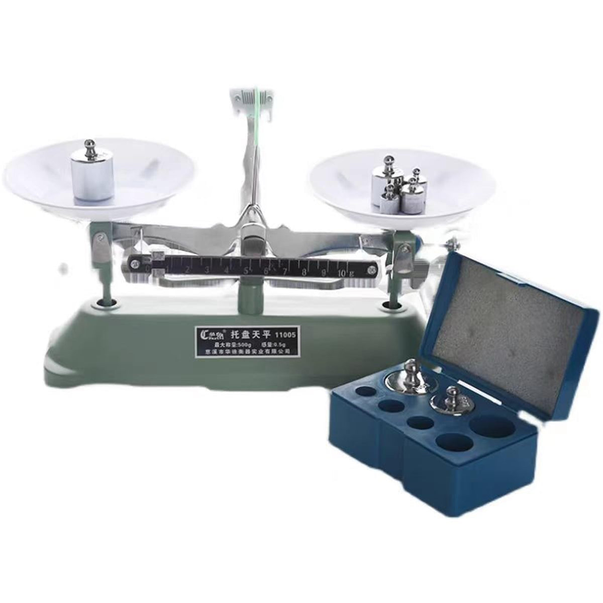 100 200 500 1000g Laboratory Table Counter Balances Scales with Weights Teaching Appliance(1000g with Weights)