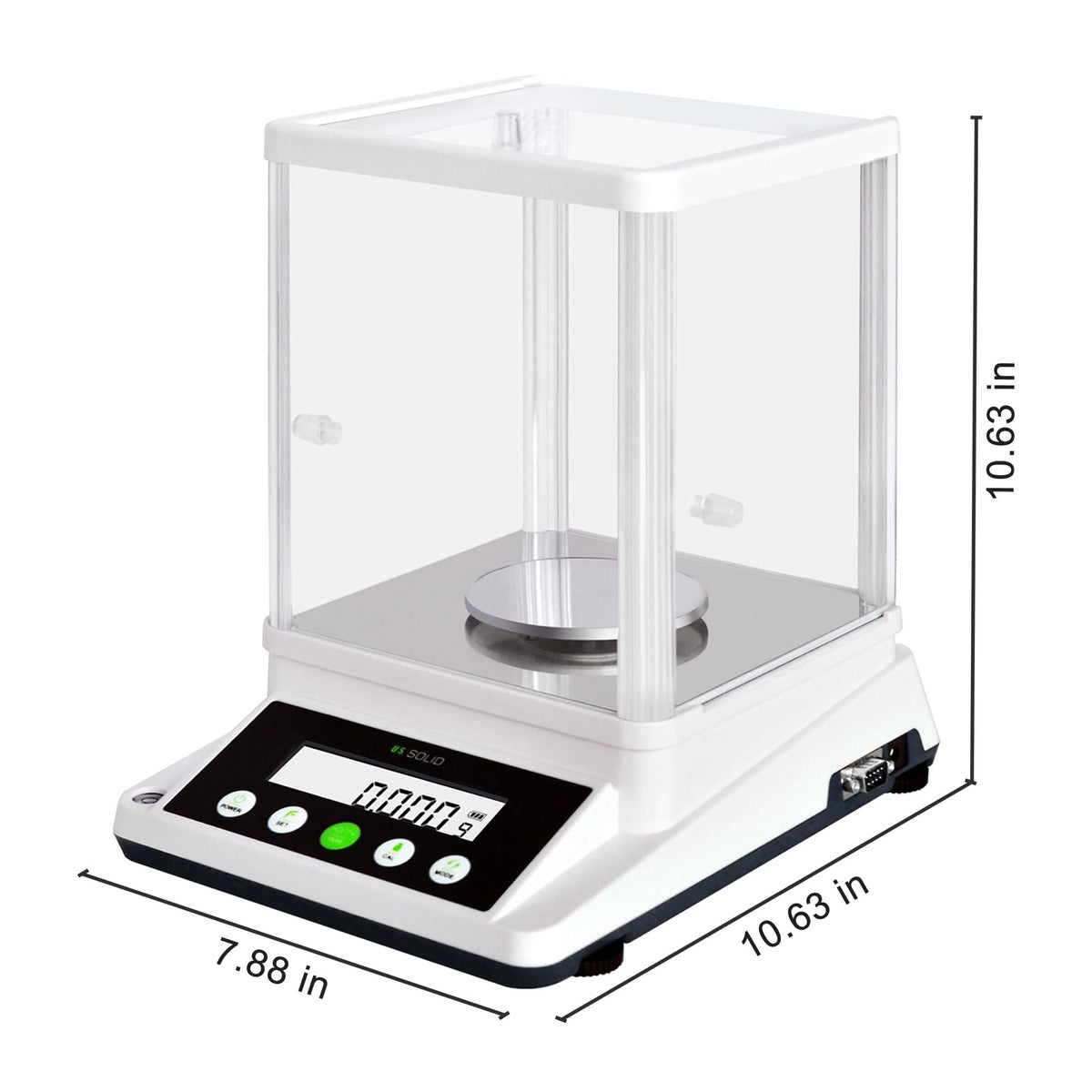 U.S. Solid Digital Analytical Balance 210 g x 0.001 g, High Precision Lab Scale with Front and Rear 2 LCD Screens for Multi-Angle Viewing, Ideal for Laboratory, Research & Education
