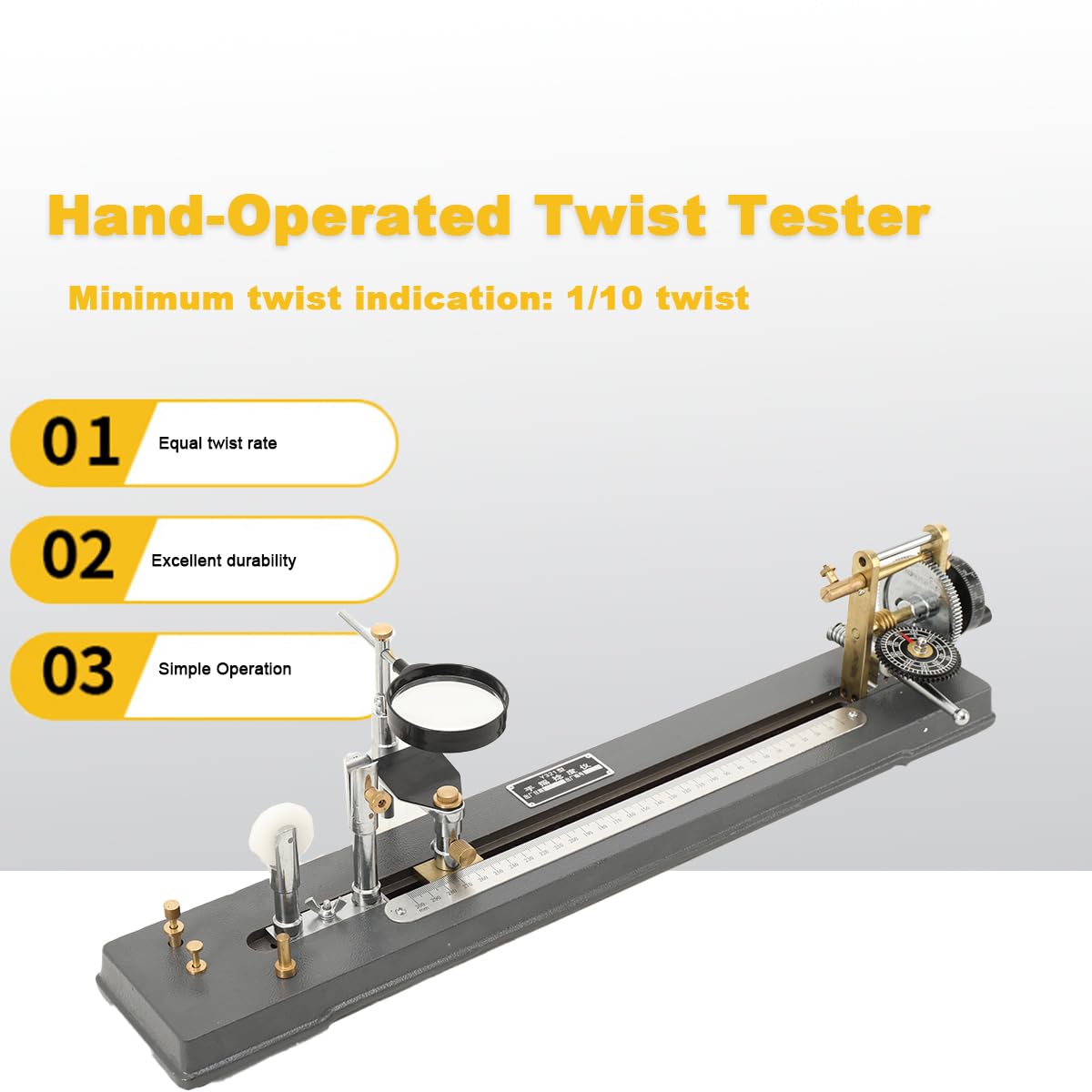 Manual Twist Tester/Yarn Twist Testing/untwisting Machine 0-11.8"