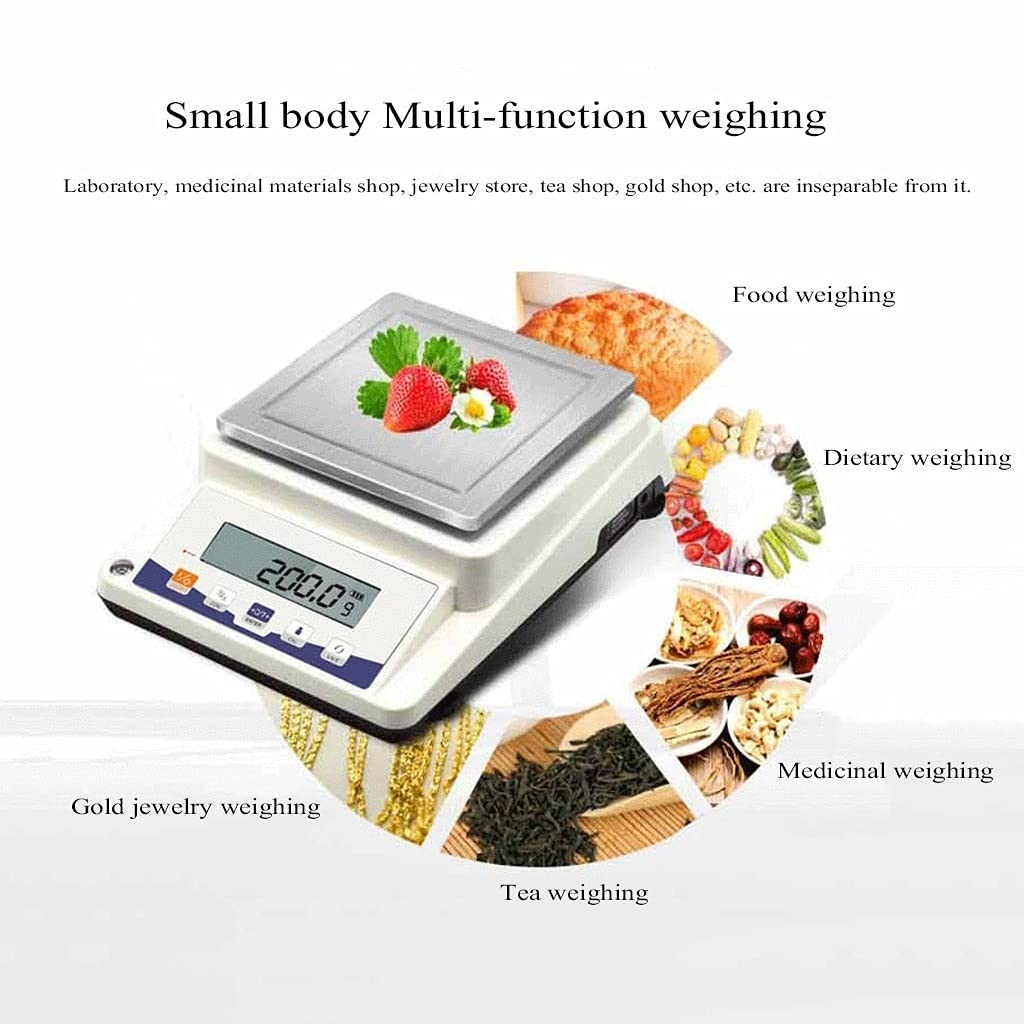 Counting Scale Lab Analytical Precision Balance 0.1 Gram Electronic Jewelry Kitchen Weighing AC/DC Adapter (5100g/0.1g) ()