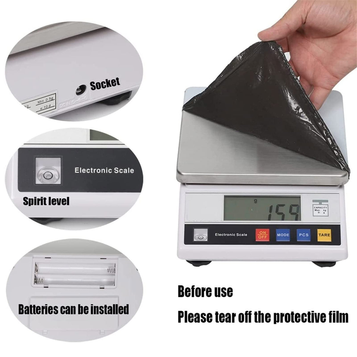 0.1g High Precision Digital Accurate Analytical Balance, Electronic Balance Scale, Laboratory Weighing Industrial Scale with Counting Function Lab Scale (3kg/0.1g)
