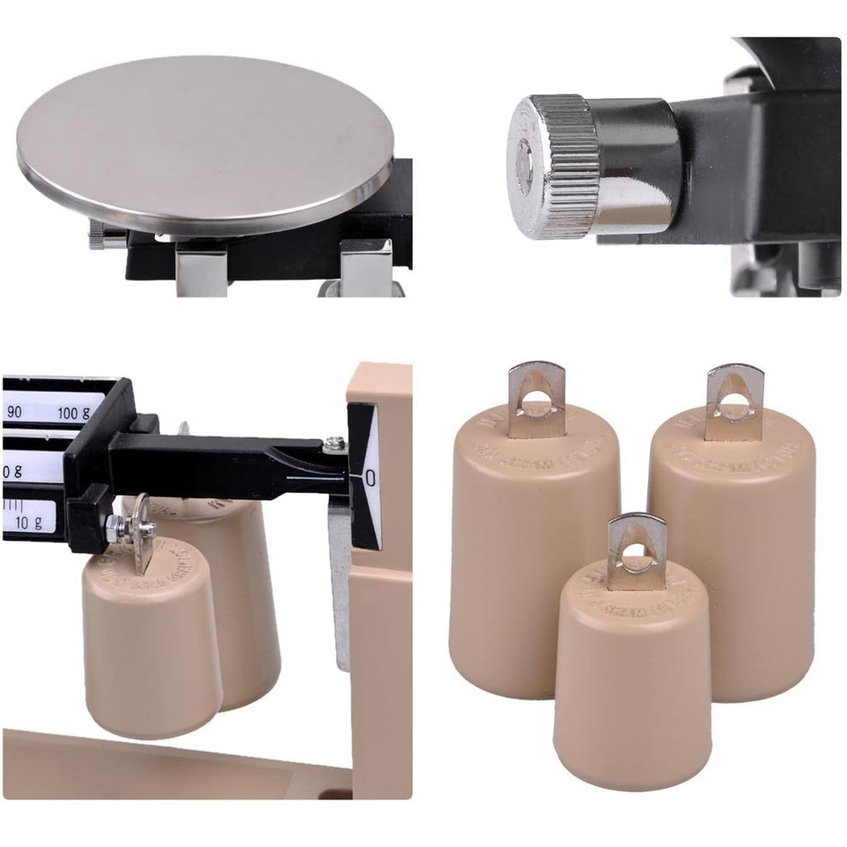 2610g/0.1g Lab Analytical Weight Set, Triple Beam Mechanical Balance Scale, with Zero Adjustment Tare and Magnetic Dampening, No Need Battery, for Electronics, Scientific Research, Food