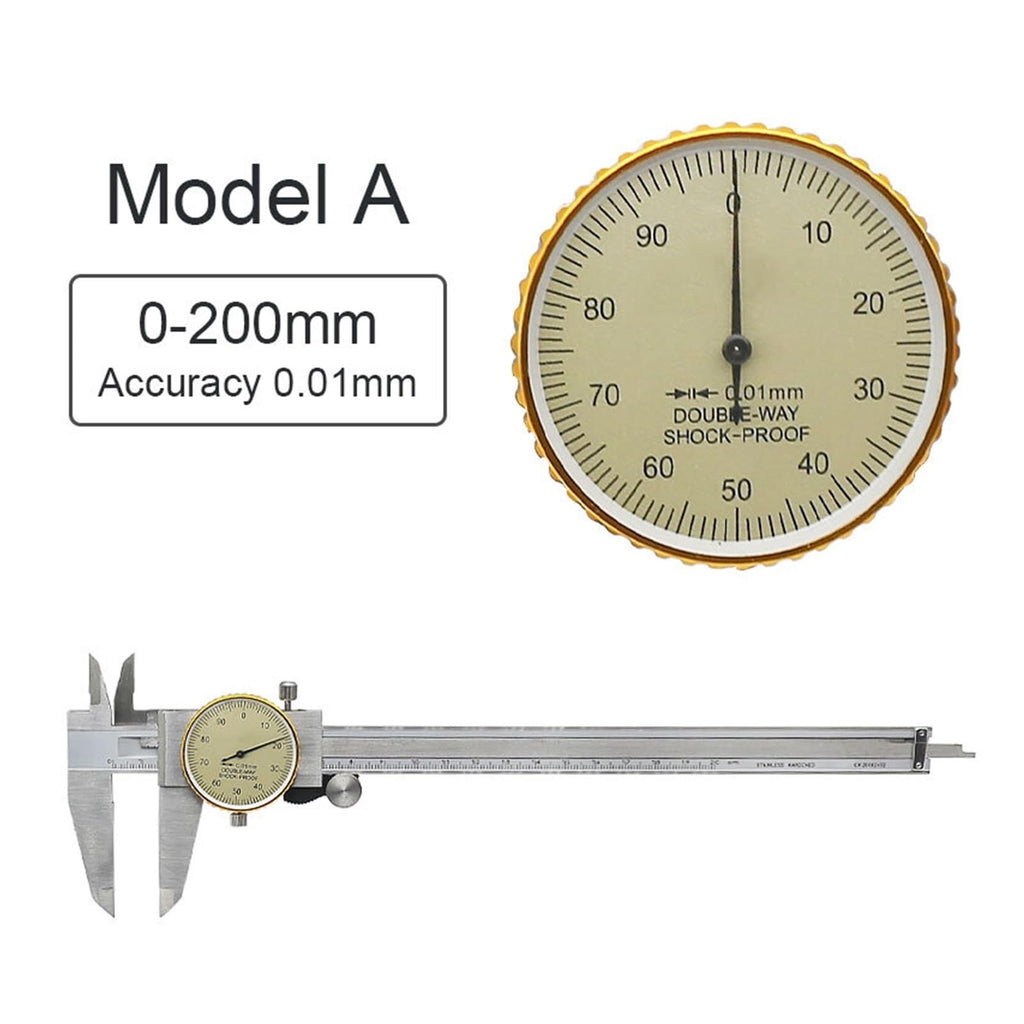 Vernier Calipers 0.01mm High Precision Double Way Shock Proof Dial Calipers 300mm Height Diameter Measurement Vernier Measuring Tool