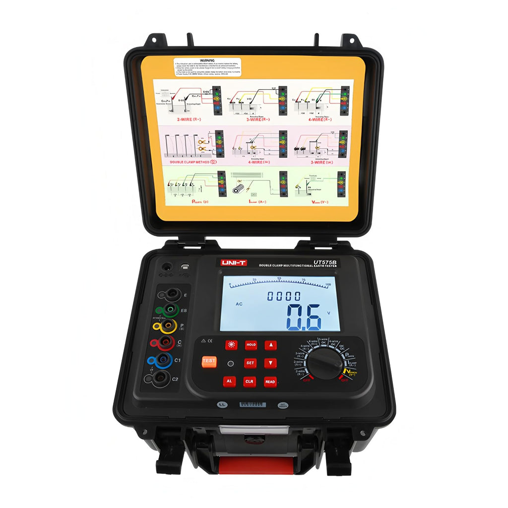 UNI-T Uni-Trend UT575B Double Clamp Multifunctional Ground Resistance Tester ResistanceTester Waterproof Double Clamp Ground Resistance Meter