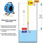 Water Level Meter, Groundwater Depth Gauge Indicator for Deep Wells, 30-300m High-Precision Measurement with Fixed Probe and Steel Tape for Boreholes (Yellow 30m)