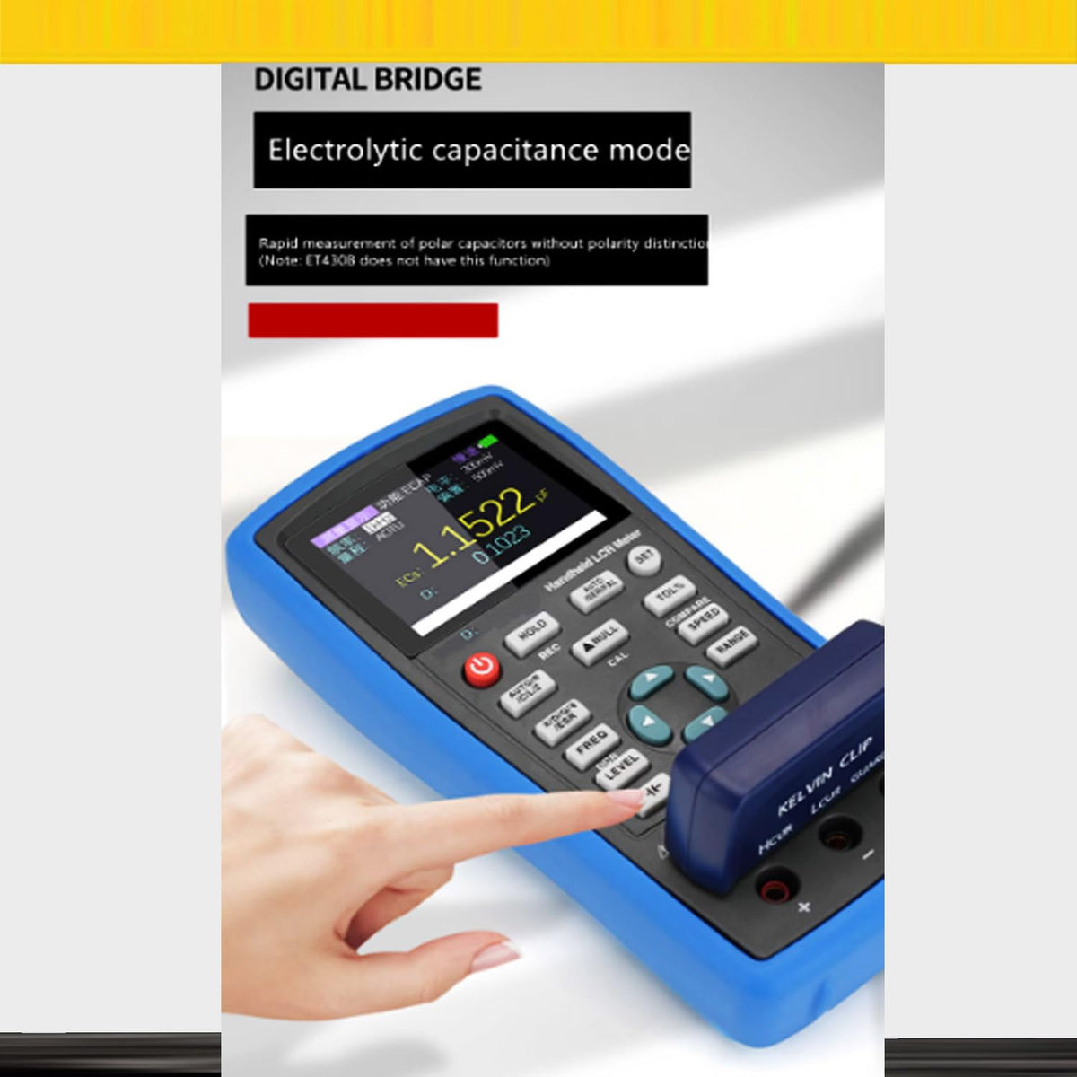 High Precision LCR Meter LCR Bridge LCR Analyzer Digital Inductance Resistance Capacitance Tester with RS232C USB Host 100Hz 120Hz 1KHz 10KHz Testing Frequency Basic Accuracy 0.2% DCR Mode
