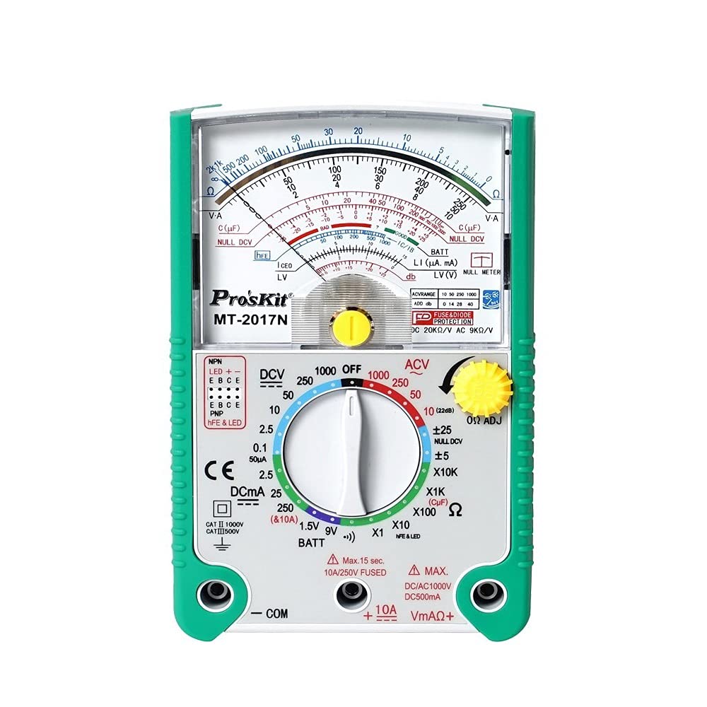 Protective Function Analog Multimeter Safety Standard Ohm Test Meter AC Voltage Current Resistance