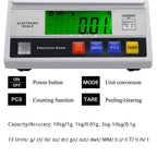 WANGLIN Digital Scale Jewelry Gold Lab Analytical Balance Weighing and Counting Precision Kitchen Scientific Gram with Calibration Weight,3kg/0.1g,3kg/0.1g