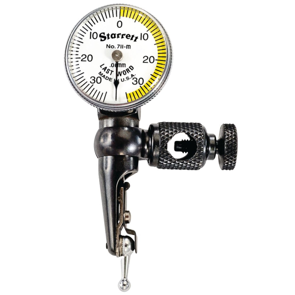 Starrett 711 Last Word Dial Test Indicator, 0.030" Range, 0.001" Graduation