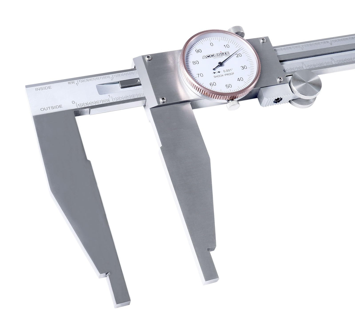 Accusize Heavy-Duty Dial Caliper, 0-40", Stainless Steel