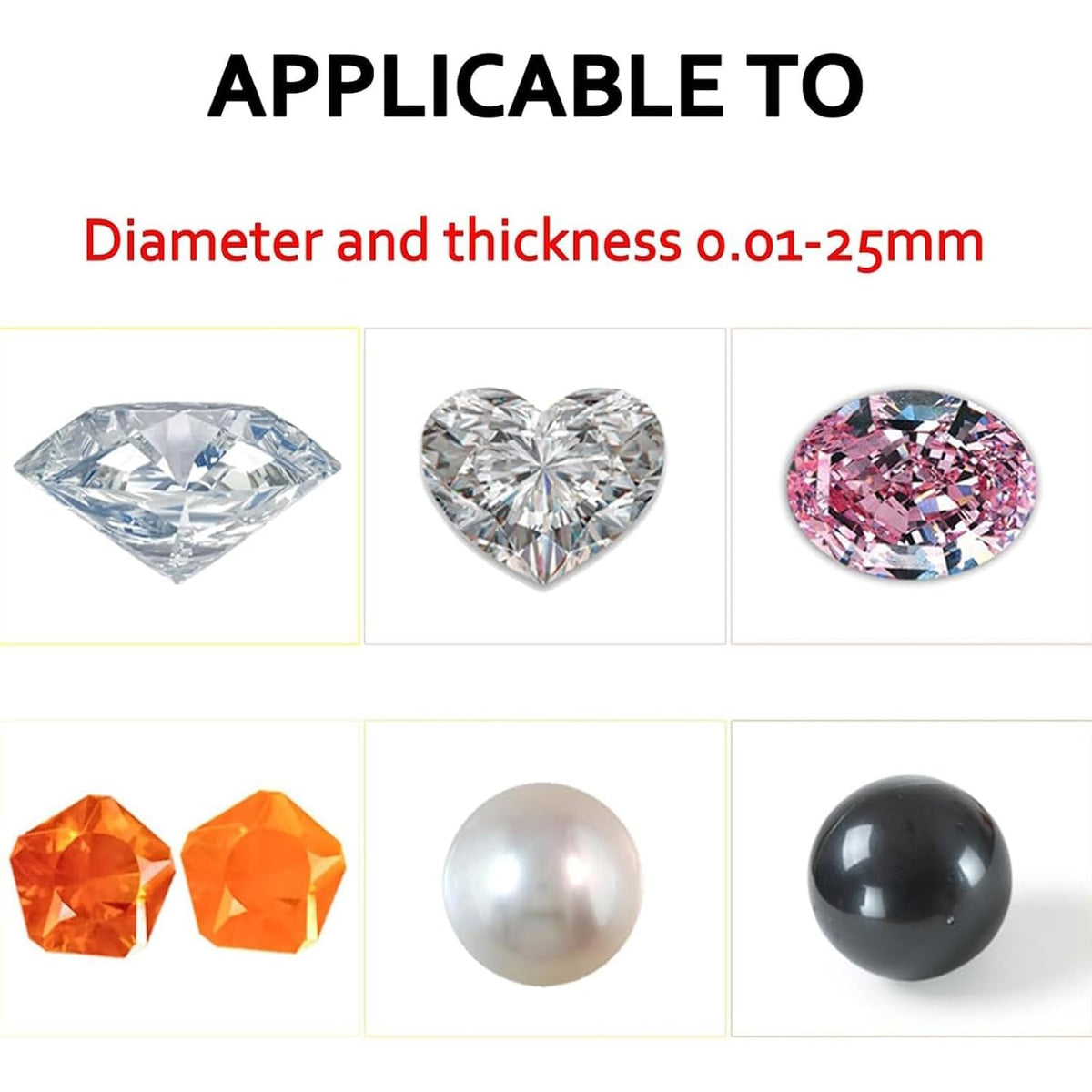 0-25mm Digital Thickness Gauge，LCD Precision Measuring Tool， for Gemstones, Pearls, Diamonds