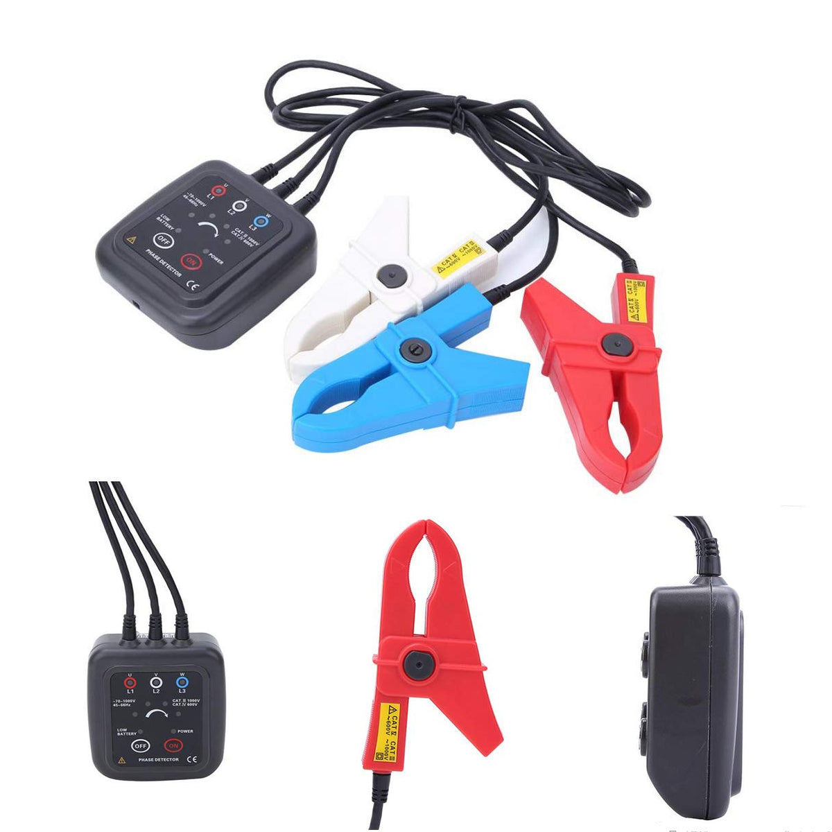 Non-Contact Phase Sequence Detector Table with Range AC70-1000V Jaw Size Φ10mm-Φ40mm Find Disconnection Location