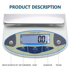 Digital Kitchen Electronic LCD Display Food Balance Scale, High Precision Lab Analytical Balance Scale 5kg/10kg/15kg/30kgx0.1g Electronic Balance Laboratory,15kg/0.1g,5kg/0.1g