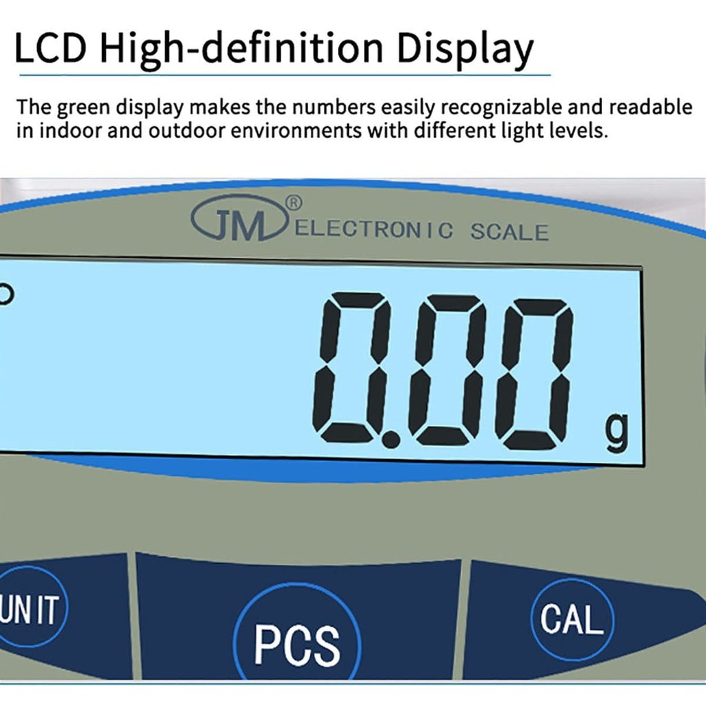 Digital Analytical Balance 0.01g High Precision Lab Scale Electronic Balance for Scientific Counting and Tare Function with Cover Scales (Color : 3000g/0.01g) (500g/0.01g)
