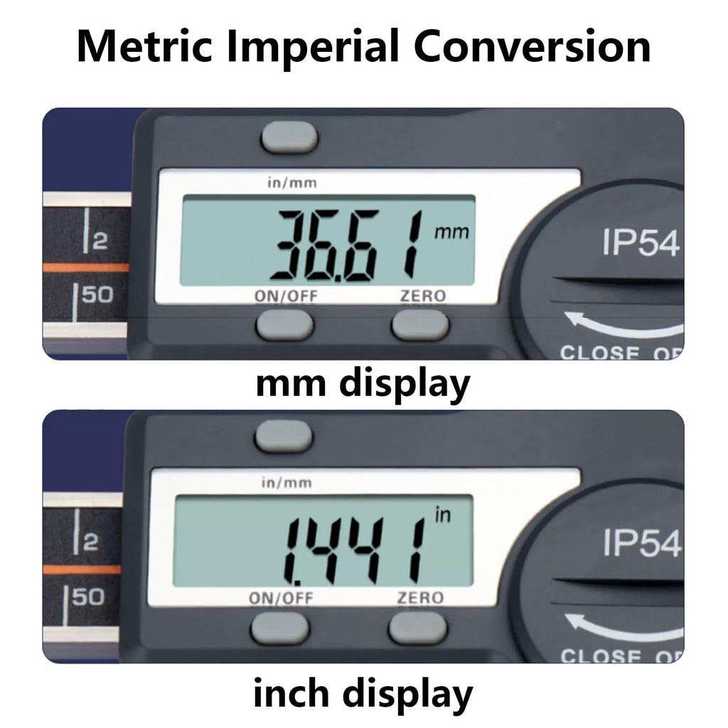 Stainless Steel 0-300mm Range Digital Depth Caliper, for Woodworking, Metalworking, Machining