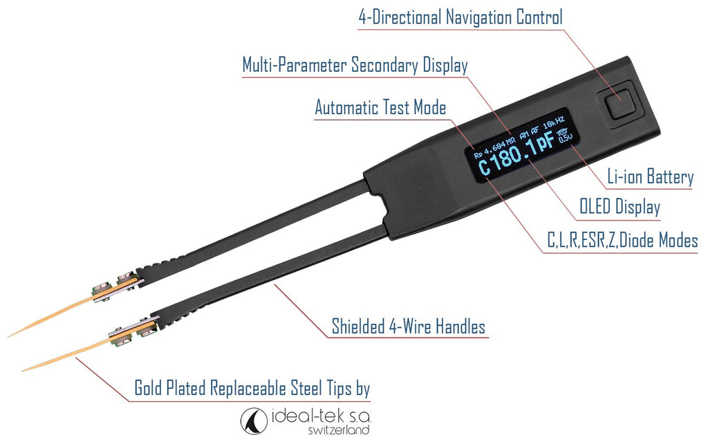 ST5-S BT LCR Meter/ESR Meter with Bluetooth for iOS, Android, Windows