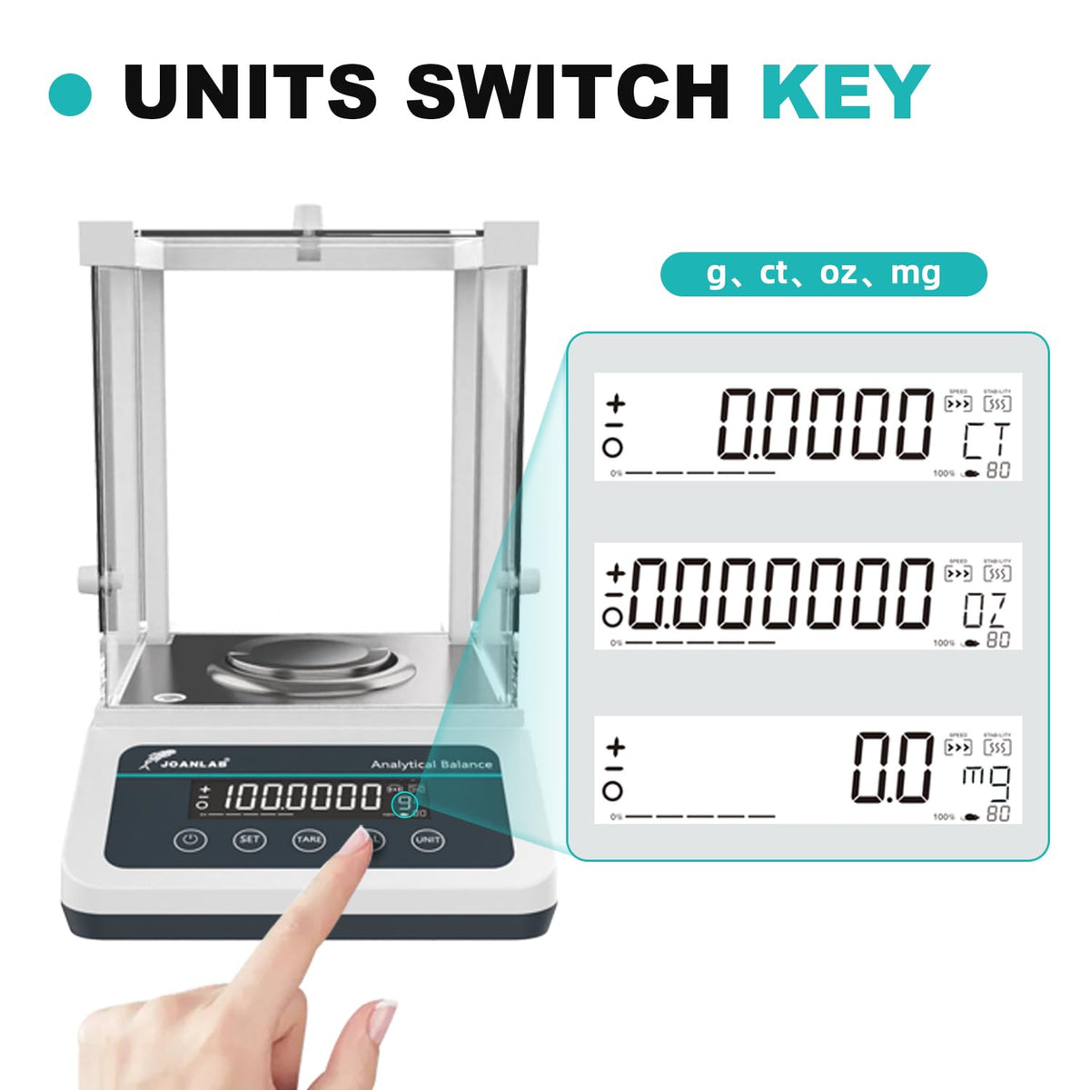 FA1204 Analytical Balance, 0.1mg Ext Calibration