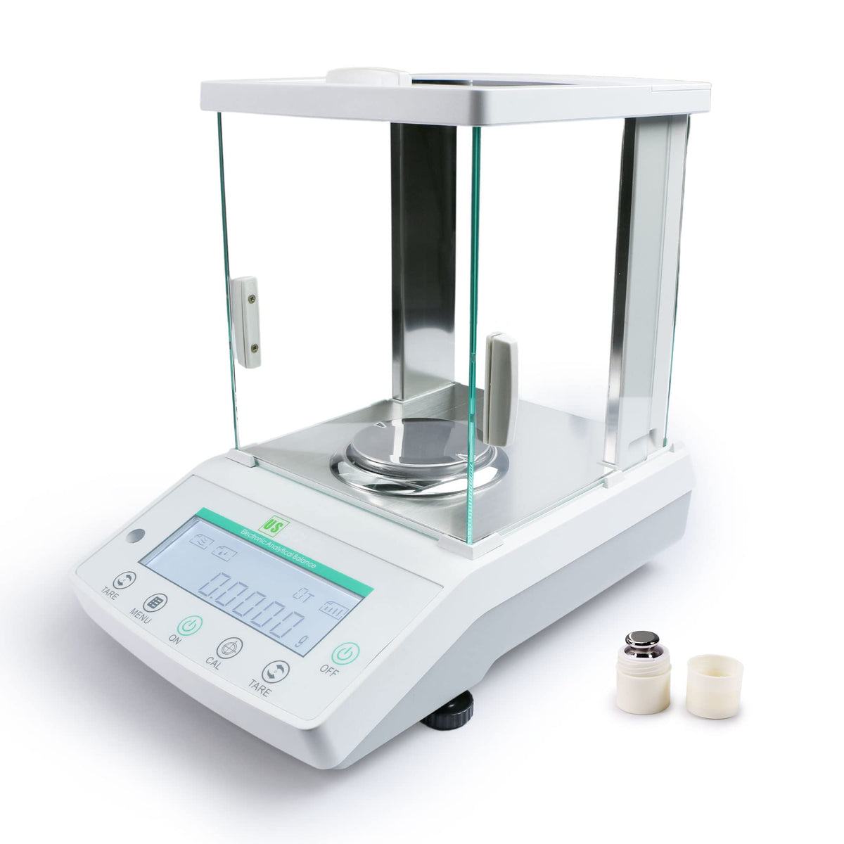 U.S. Solid 320g x 0.1mg Analytical Balance | 0.0001g Precision Laboratory Scale for Jewelry Analysis, Scientific Research & Compounding | RS232 Interface & Underhook Weighing | g, mg, ct, oz