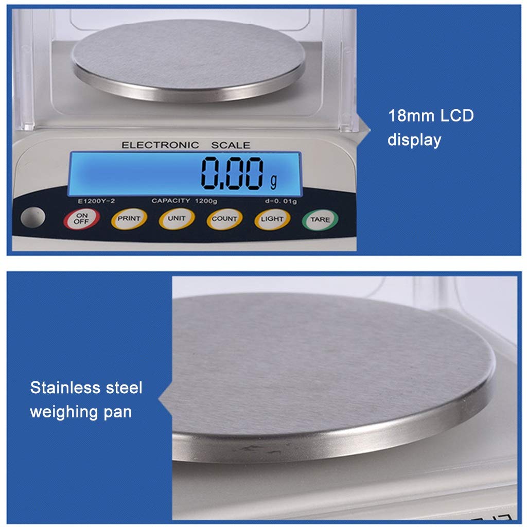 Scientific Scale Analytical Balance Electronic Digital Laboratory 0.01G High Precision Jewelry Scales Rs232 Interface LCD Display,150G/0.005G,300g/0.01g