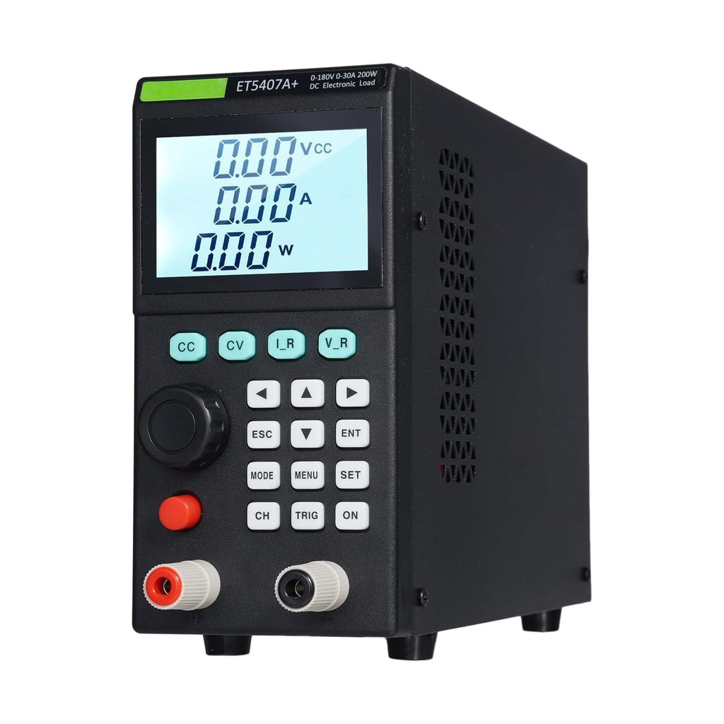 ET5407A+ Programmable DC Electronic Load, 200W 30A 180V Battery & Power Supply Tester with CC/CV/CR/CP Mode LCD Display