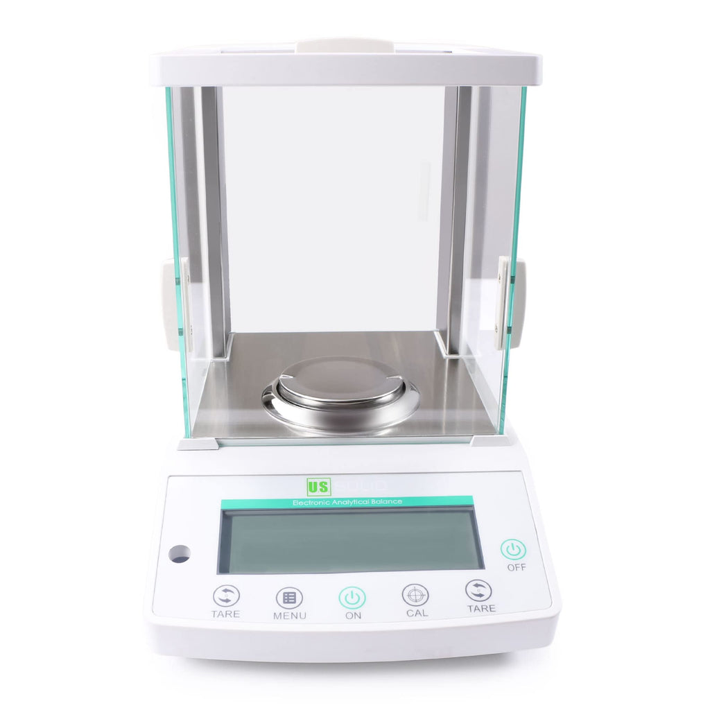 U.S. Solid 320g x 0.1mg Analytical Balance | 0.0001g Precision Laboratory Scale for Jewelry Analysis, Scientific Research & Compounding | RS232 Interface & Underhook Weighing | g, mg, ct, oz