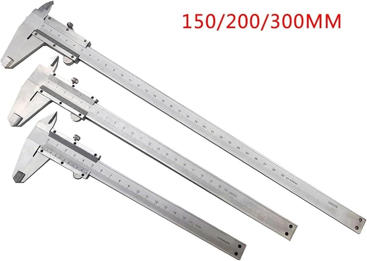 Vernier Caliper Vernier Caliper 150/200/300mm 0.02mm Metal Calipers Gauge Micrometer Woodworking Measuring Tools Instruments Measurement (0.02mm 200mm