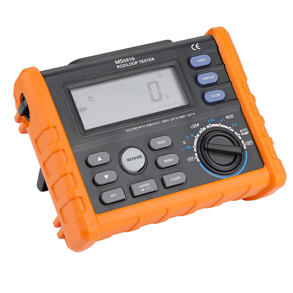RCD Tester Meter Multimeter with USB Interface 100 Groups Storage Backlight for Electrical Inspection Repair Testing
