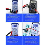Voltmeter Ammeter Ohm Tester High Safety Handheld Meter Electrical Testing Tool LCD Digital Multimeter(E)