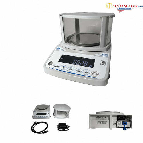 A&D FX-123 Precision Lab/Reloading Balance Scale with MNM Scales 100 gram Calibration Weight, A&D FX-120i Successor