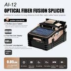 SM&MM Automatic Intelligent Optical Fiber Fusion Splicer Welding Splicing Machine & Fiber Cleaver Kit (Ai-12)