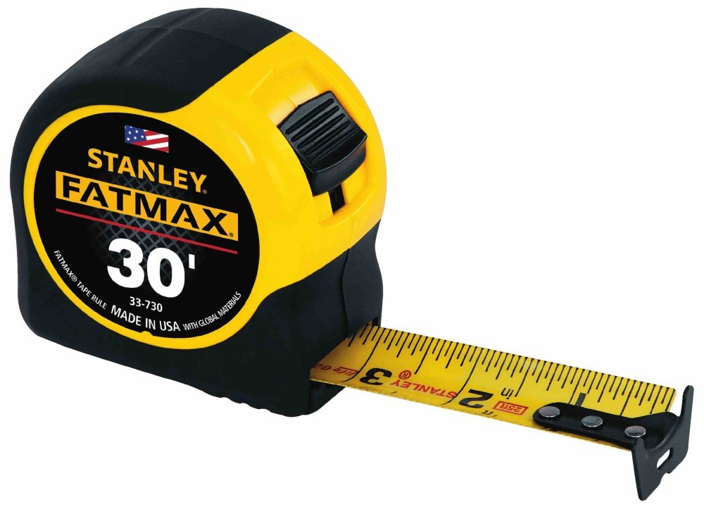 Stanley Tools 33-730 6 Pack 30ft. x1-1/4in. Fatmax Tape, Yellow and Black