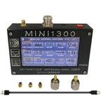 Mini1300 Antenna Analyzer 0.1-1300MHz Vector Network Analyzer with 4.3" Touchscreen SWR/Impedance/Return Loss Test TDR & L/C Meter SMA Calibration Kit Aluminum Alloy Shell