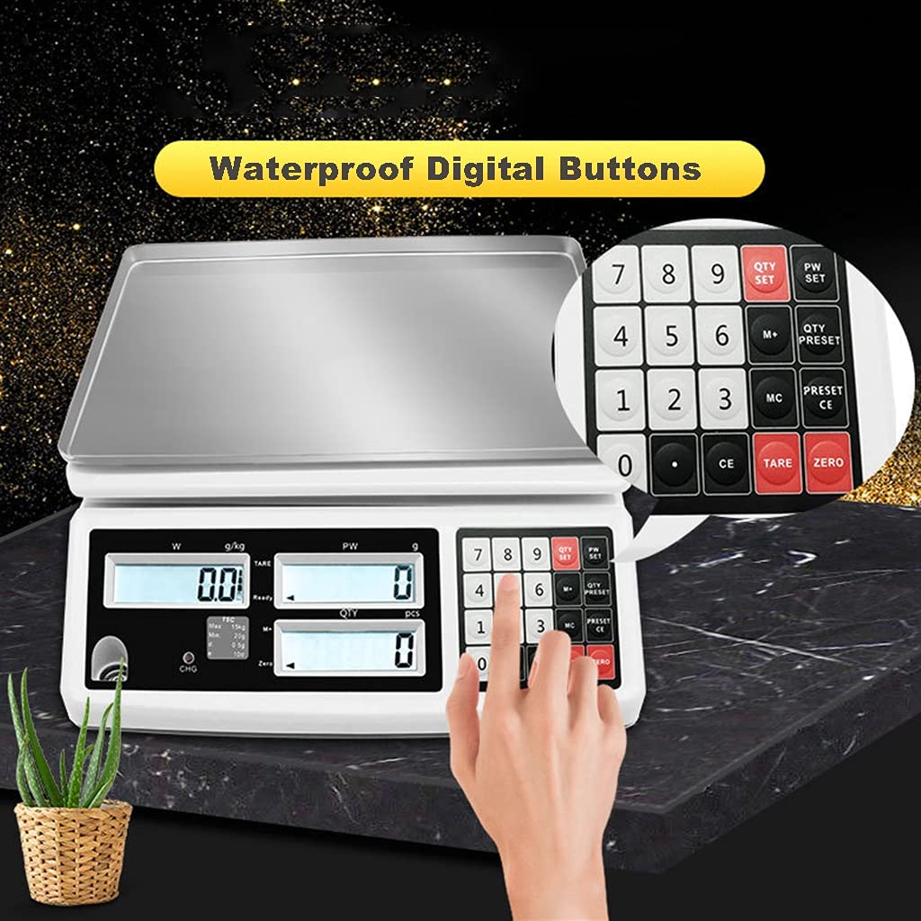 Digital Counting Scale Precision Parts Coins Counting Scale Electronic Gram Scale Lab Industrial Counting Scale Digital Balance (30kg/1g)