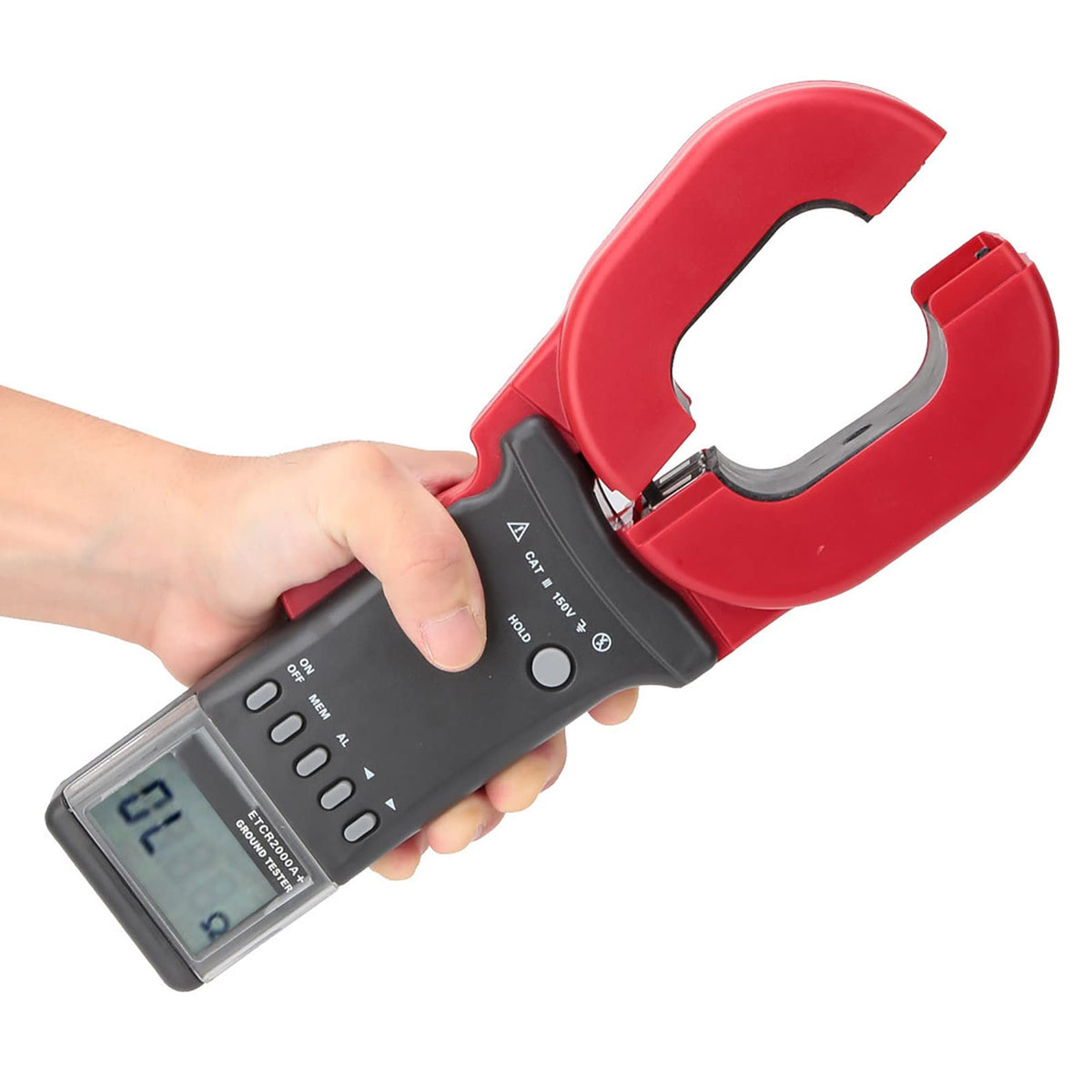 WALFRONT Resistance Clamp Tester 0.01-200 99 Sets Record Grounded Systems with Loops for Electric Power Telecommunications Meteorology and Oil Fields