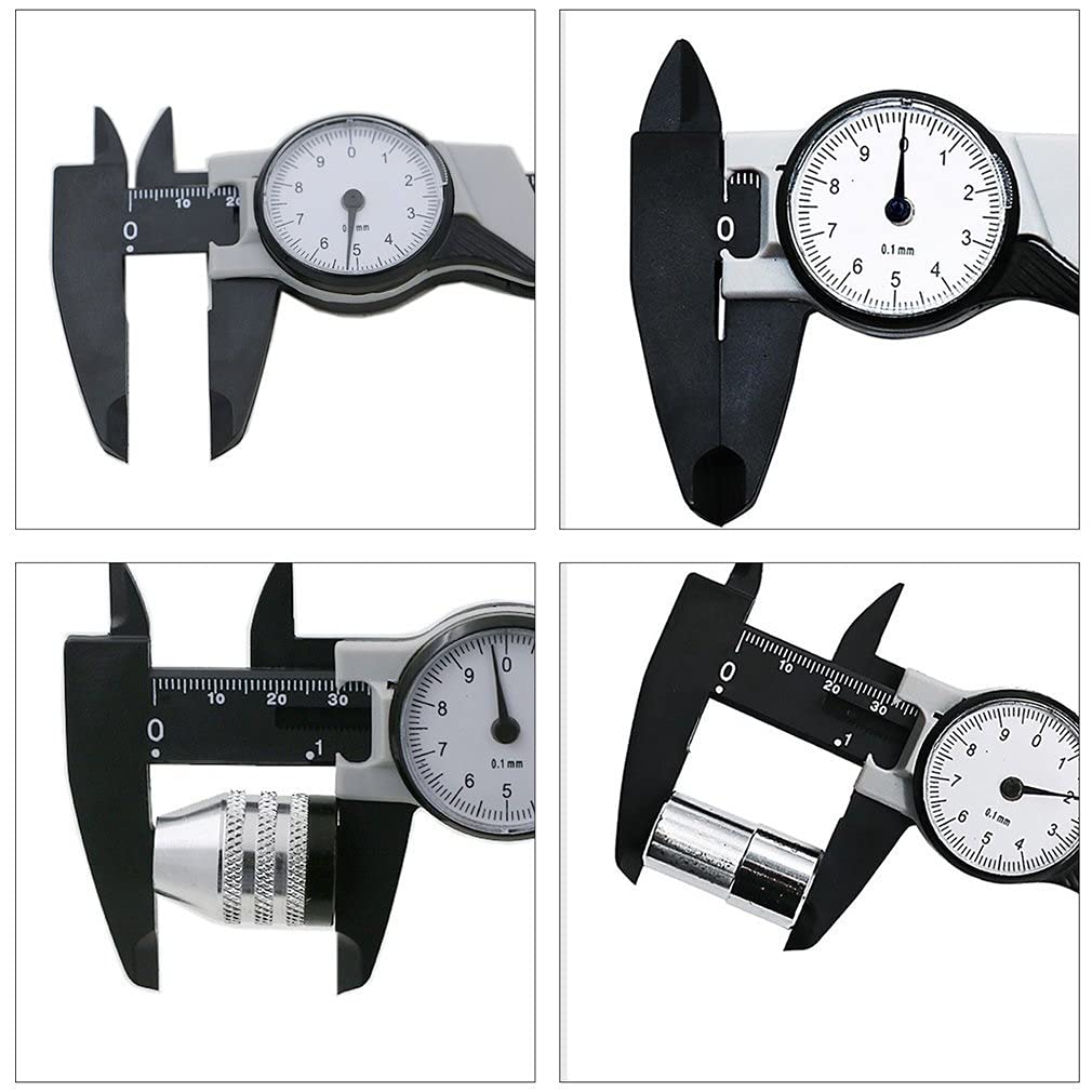 0-150mm Dial Caliper Shock-Proof Plastic Vernier High Precision Metric Micrometer Portable Gauge Measuring Tool