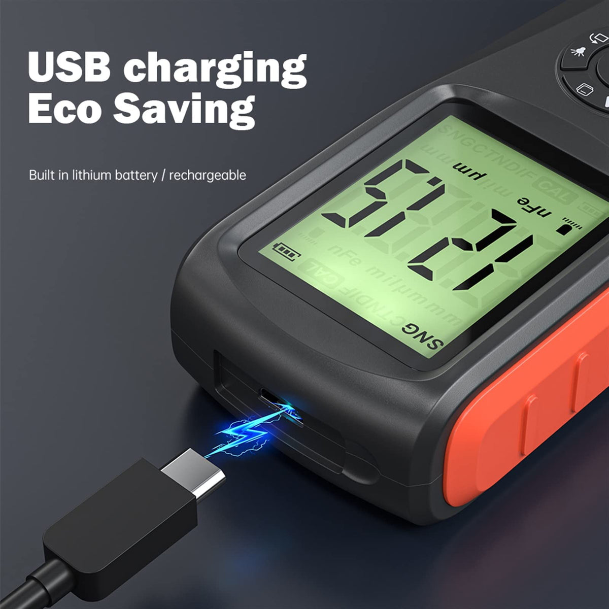 Thickness Gauges VC200 Thickness Gauge for Cars Paint Tool Coating Thickness Gauge Measuring Fe/nFe Car Film Thickness Meter