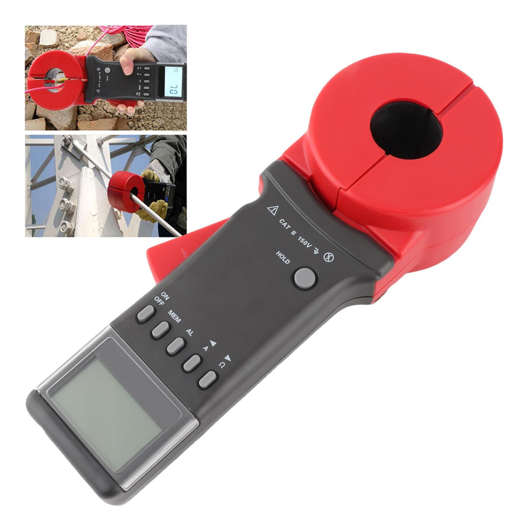 Ground Tester, Clamp Earth Tester, Data Storage, Sound Light Alarm for Electric Power, Electriccircuittestingdevice