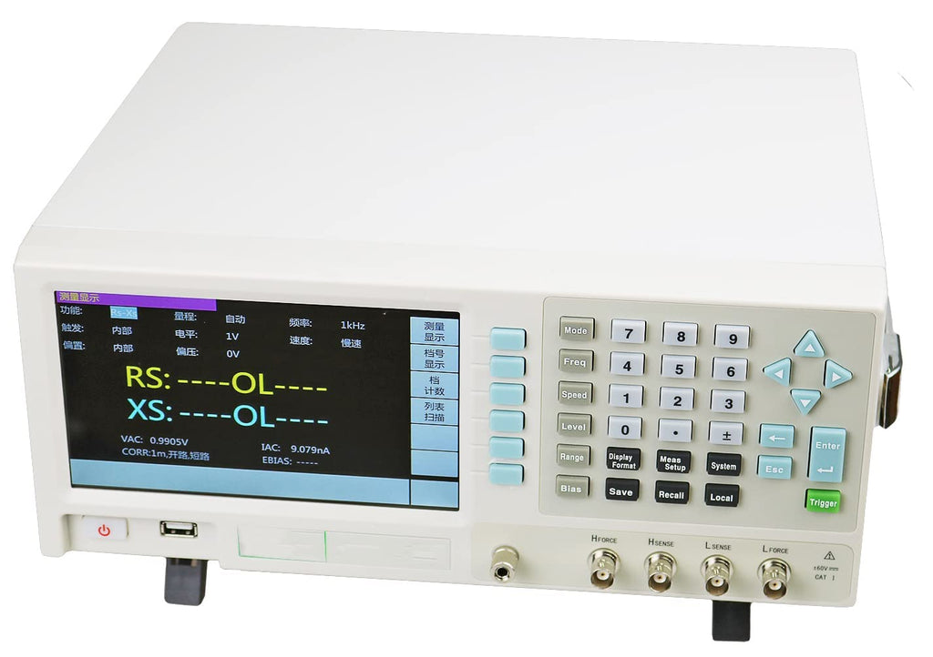 High Frequency 1MHz LCR Meter Measurement Benchtop LCR Digital Electric Bridges Inductance Capacitance Resistance Tester with Basic Accuracy 0.05% Frequency Resolution 1mHz 6 1/2 Digit Display