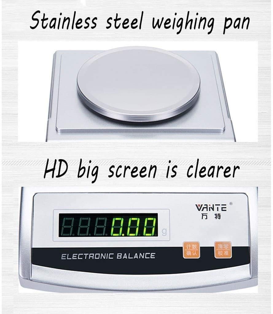 Electronic Scales 200g/0.001g Laboratory Digital Scale Precision Analytical Balances Industrial Weighing Jewelry Scales LCD Electronic Balance for Laboratory Pharmacy School Kitche(2kg/0.01g)