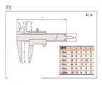 Standard Vernier Caliper 530-104 Mechanical Ruler 0-150mm