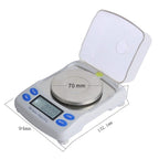 Digital Pocket Scale, Precision Mini Food Scales Potable Smart Jewelry Balance with Windshield LCD Backlit Tare Function Stainless Steel(White 100g/0.001g)